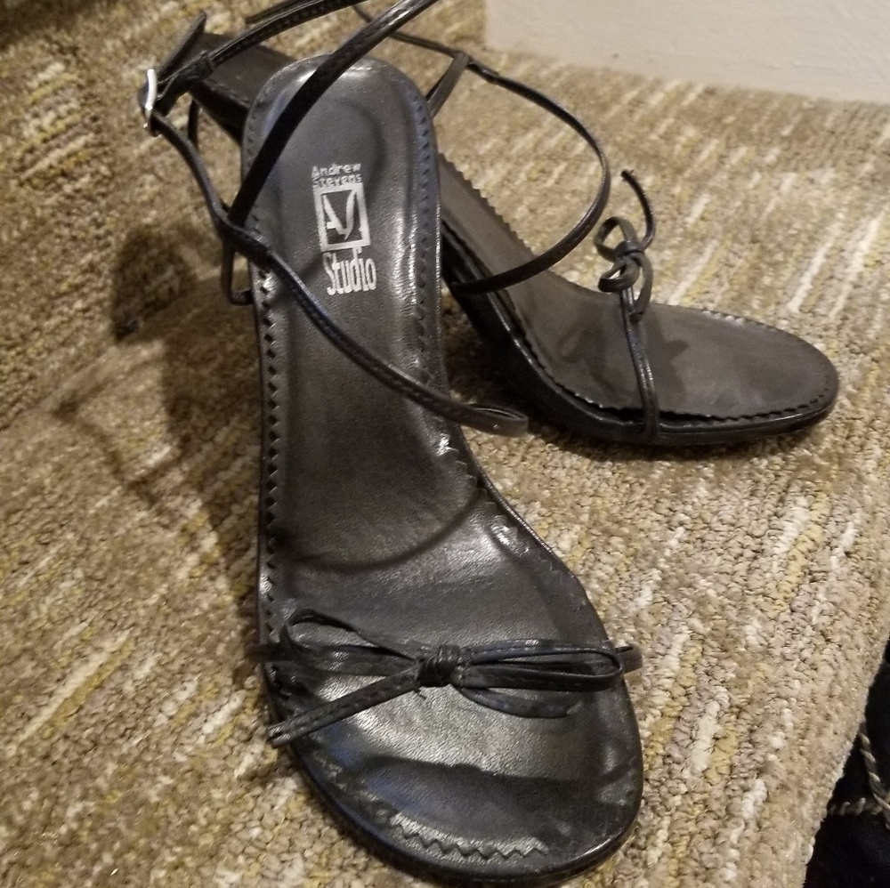 Andrew Stevens Black Straps Sandals